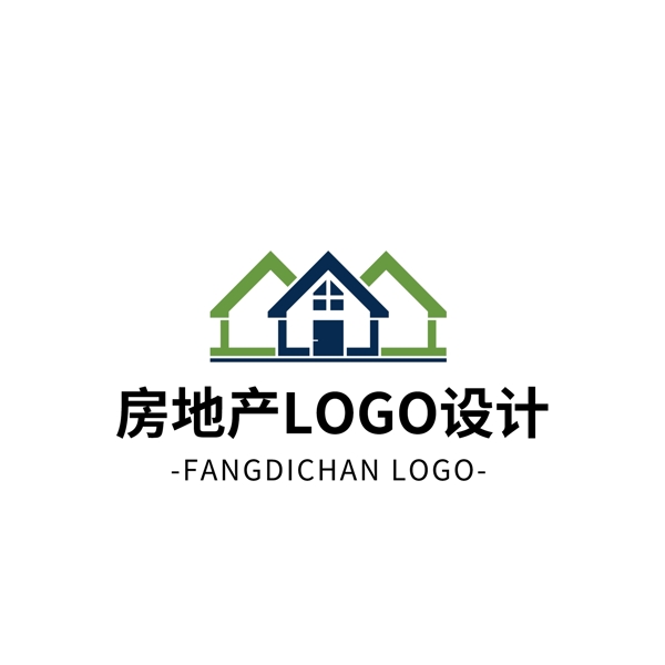 簡約大氣創(chuàng)意房地產(chǎn)logo標志設(shè)計