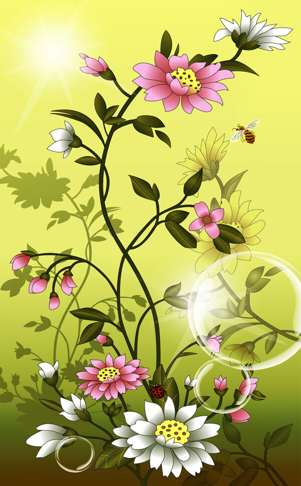 花卉無框畫圖片