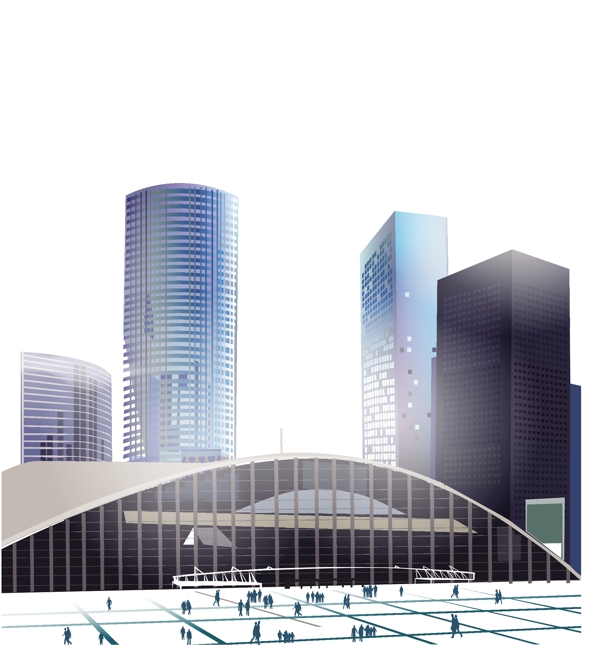 矢量现代城市建筑图片