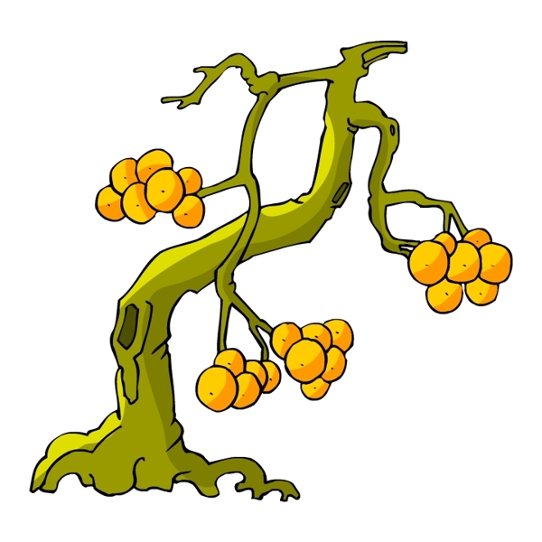 樹木古典插畫
