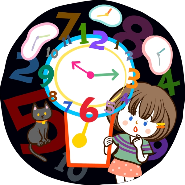 卡通矢量女孩素材設(shè)計(jì)