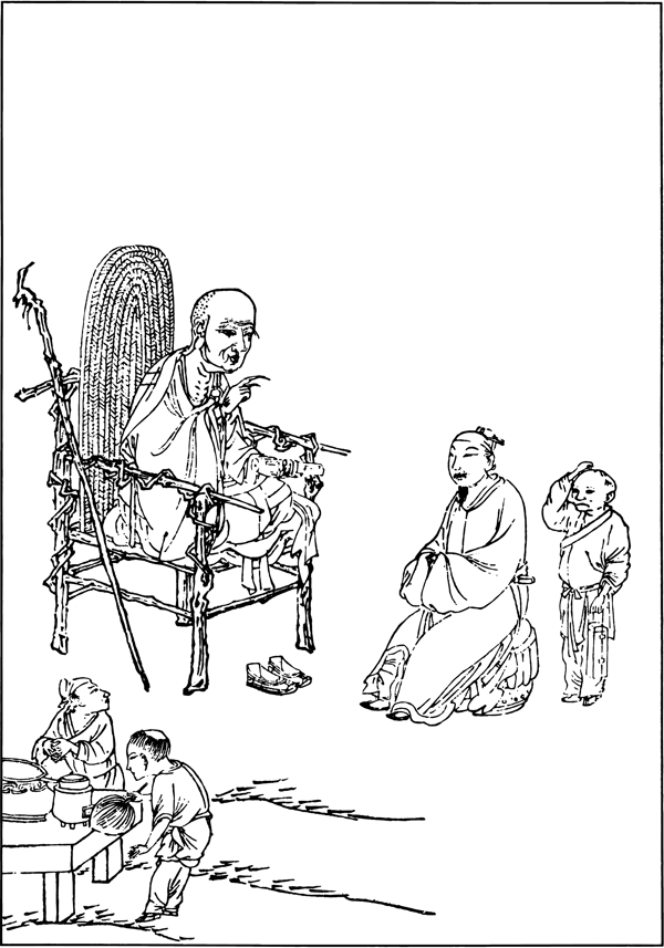古版畫(huà)教化類人物畫(huà)矢量EPS格式0331