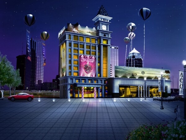 商業(yè)建筑夜景圖片
