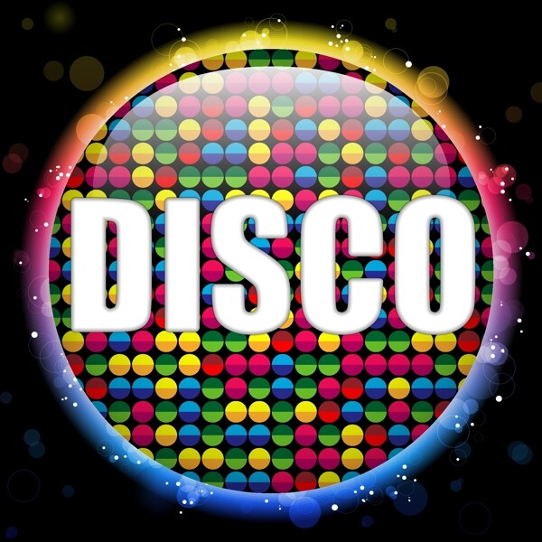 潮流disco元素矢量素材圖片