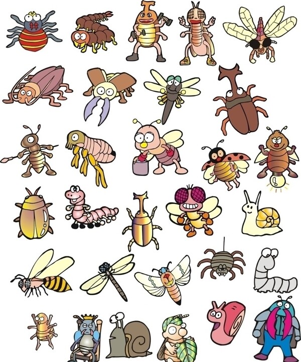 矢量卡通昆虫2图片