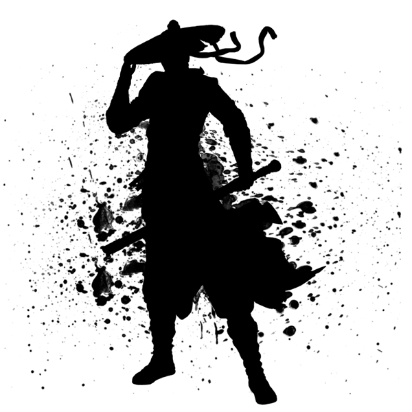 原創(chuàng)可商用武俠人物水墨風(fēng)剪影
