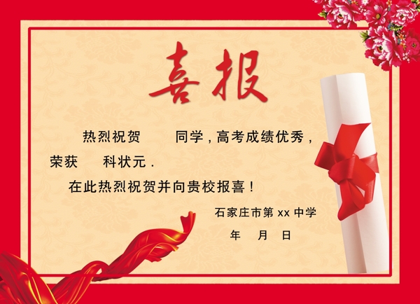 喜報光榮榜圖片
