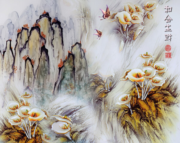 山水風(fēng)景背景墻