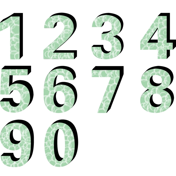 藝術(shù)泡沫數(shù)字psd