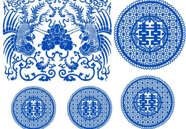 漂亮的剪紙圖案筆刷圖片
