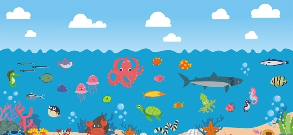 儿童乐园海洋主题背景图
