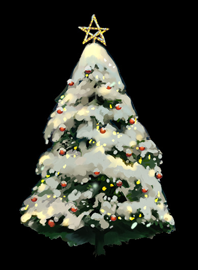 2017精美圣诞树装饰透明元素