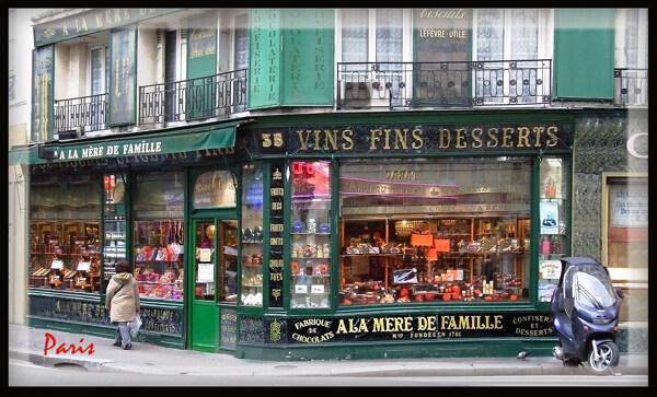 巴黎街上的商店图片