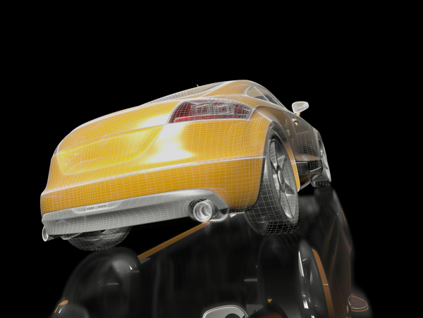 3D汽车设计图车尾图片