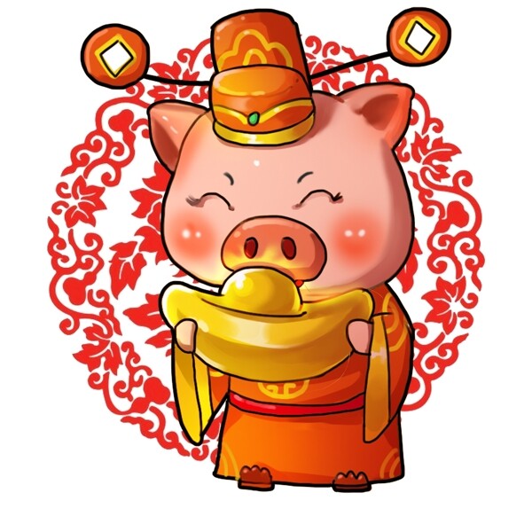 幸福猪猪得到大红包