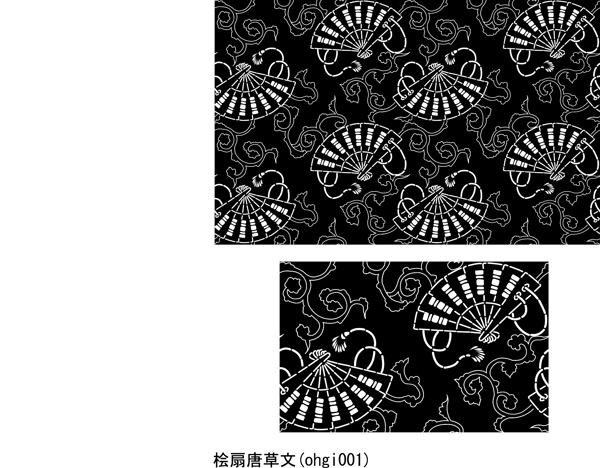 日本風(fēng)格平鋪背景矢量圖