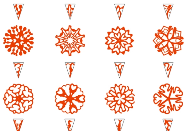 六折纸花型图