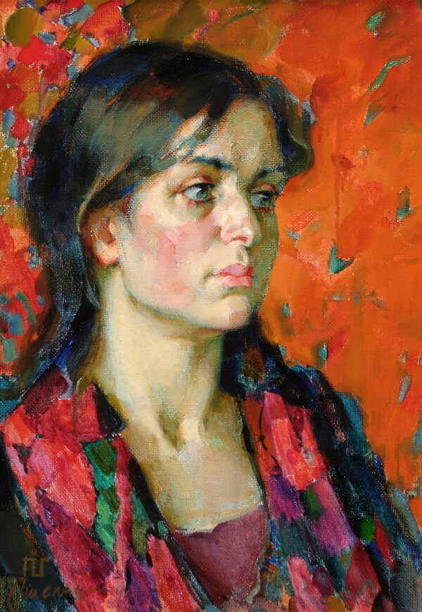 西方女性油画肖像图片