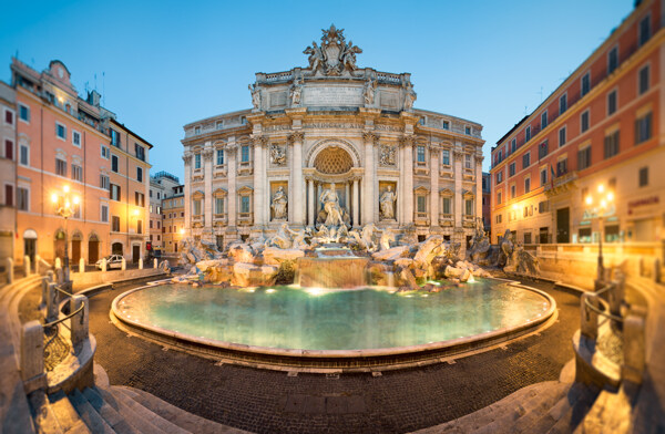罗马少女喷泉许愿池图片