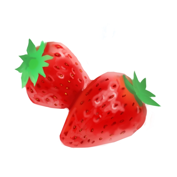 手绘卡通水果系列草莓