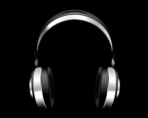 银色的耳机免抠png透明图层素材