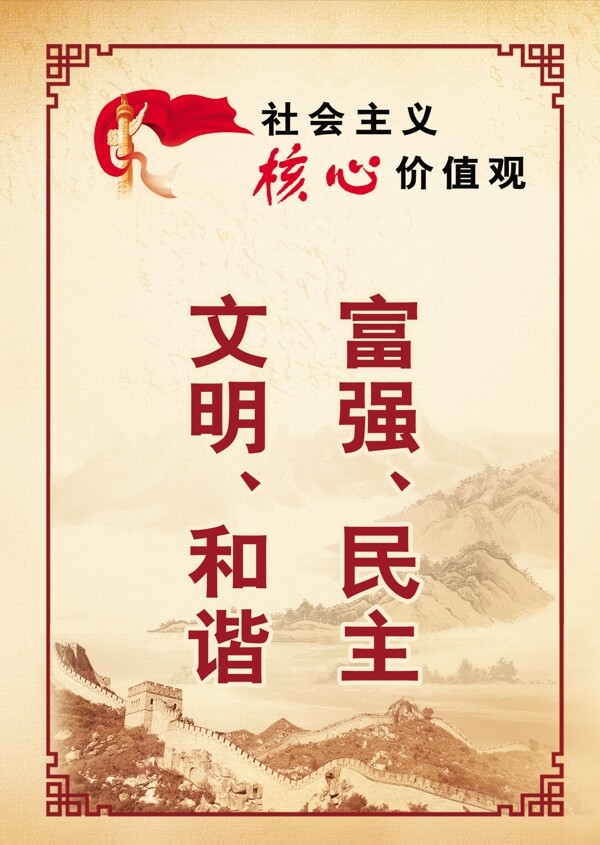 社會主義核心價值觀圖片
