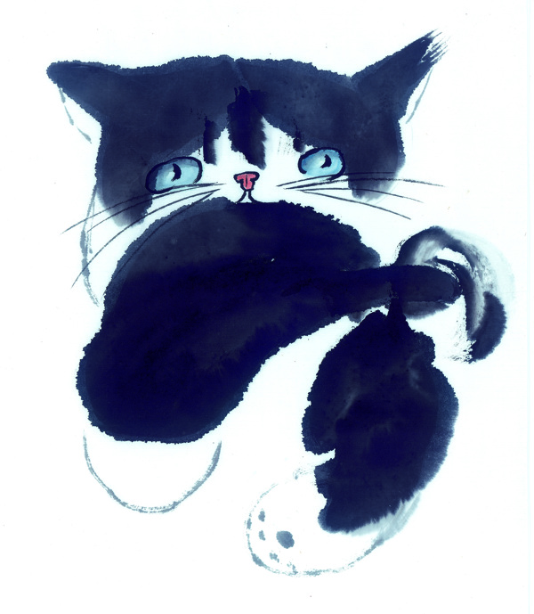 古圖繪畫動物貓