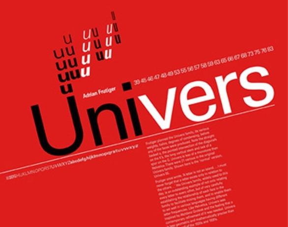 世界100佳英文商业字体10Univers