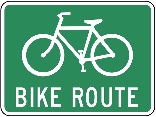 外国交通图标单车车道标志