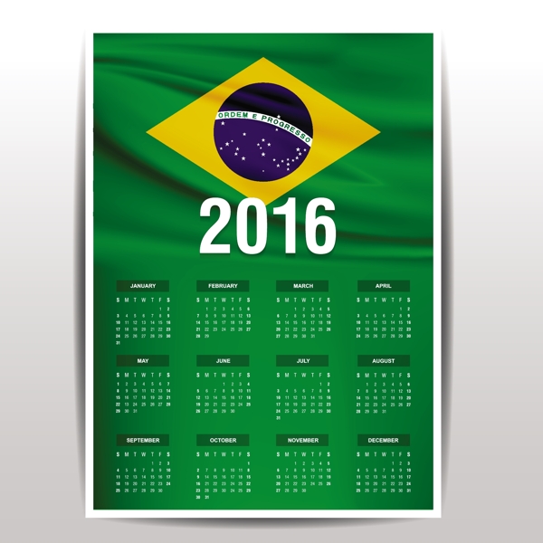 巴西日历2016