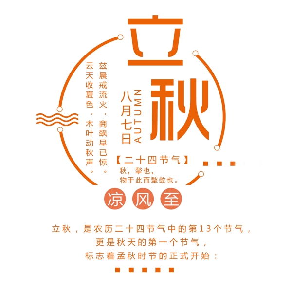 二十四節(jié)氣立秋文字文案