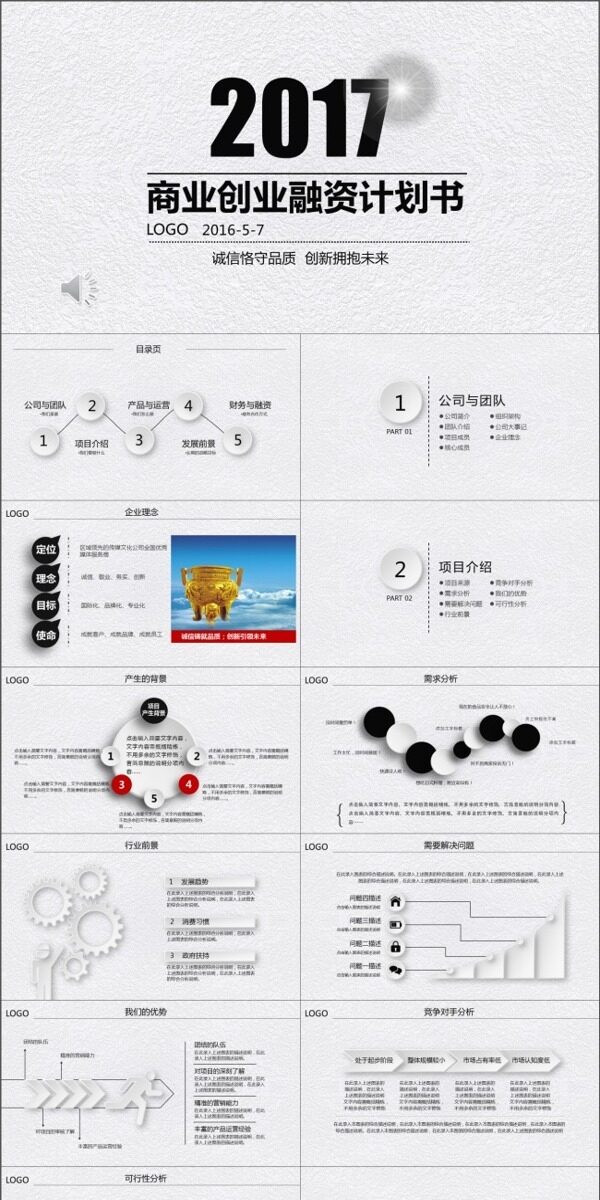 2017商業(yè)創(chuàng)業(yè)融資計劃書