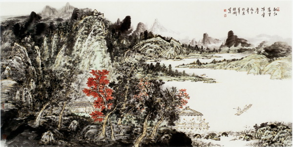 山水畫名畫圖片