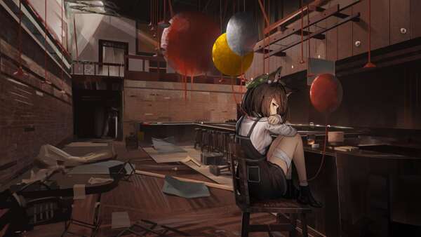 彩色動漫人物插畫背景