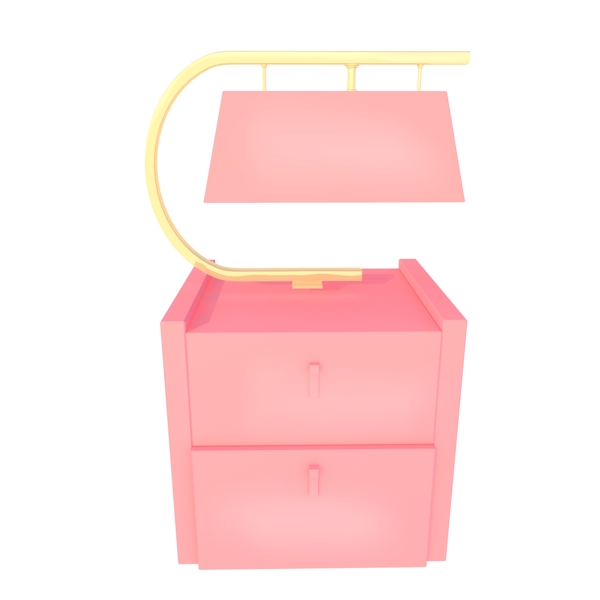 粉色床头柜