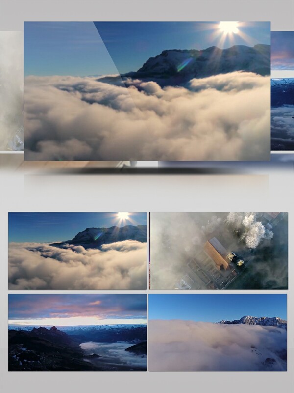 实拍云层自然风景美丽壮观视频素材