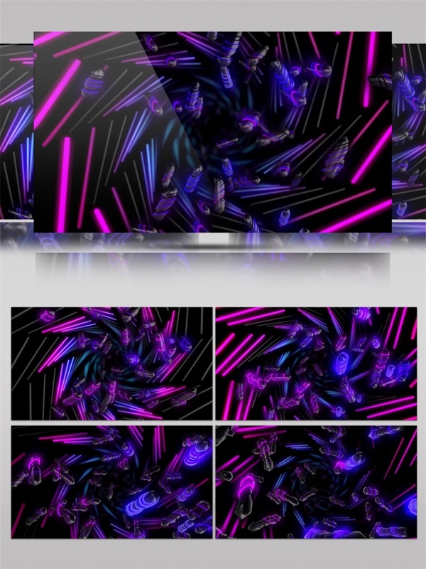 紫光交错光束动态视频素材