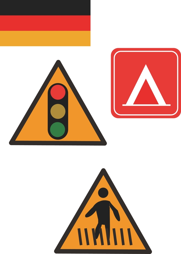 过人行道红绿灯标志设计
