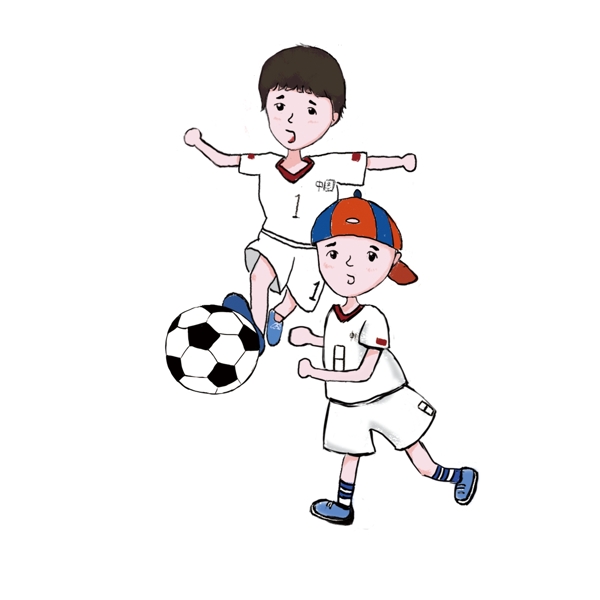 儿童足球元素图片