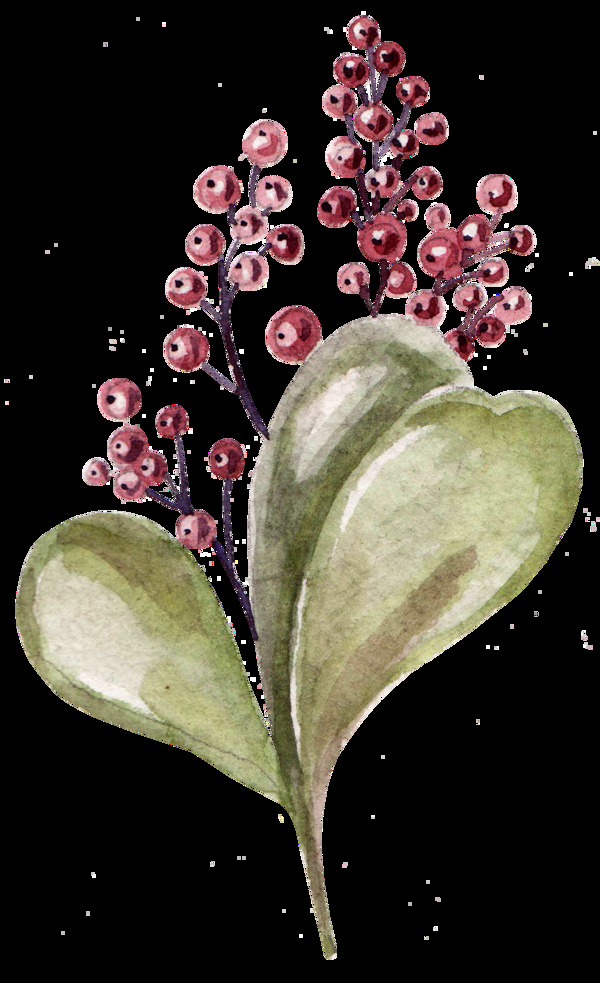 水彩花