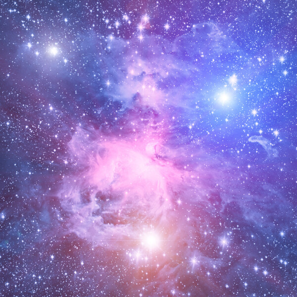 紫色璀璨星空图片