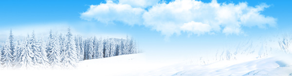 冬季女鞋雪景背景banner