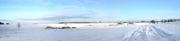 冬天雪地巨幅风景图片