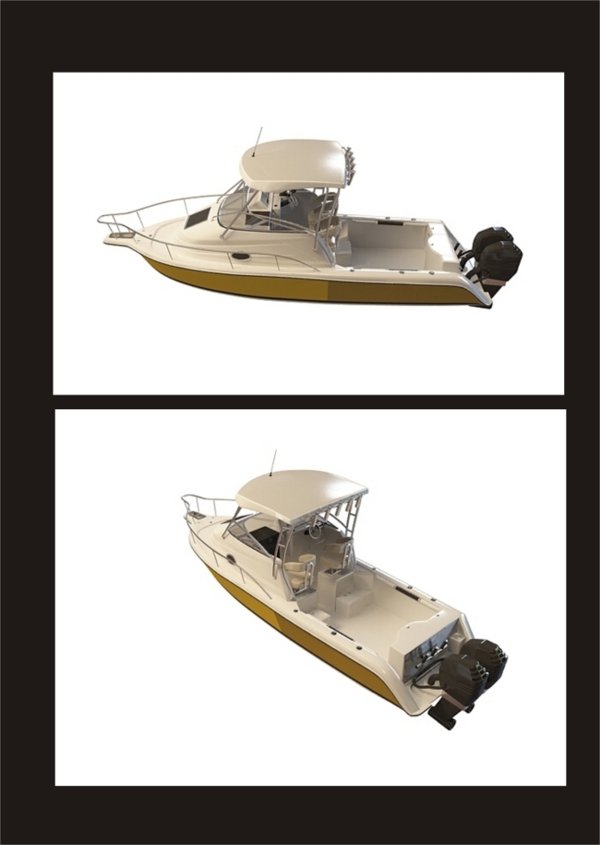小型游艇3d模型