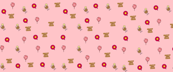 粉色气球底纹插画背景