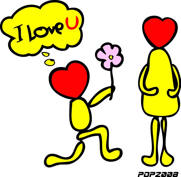 印花矢量圖文字英文Ilove免費素材
