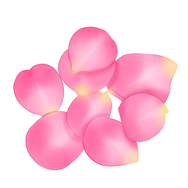 粉色浪漫卡通花瓣插图