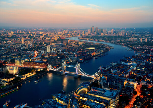 鸟瞰伦敦风景图片