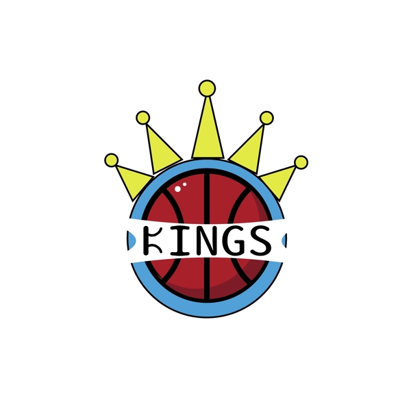 NBA国王队篮球装饰矢量图案