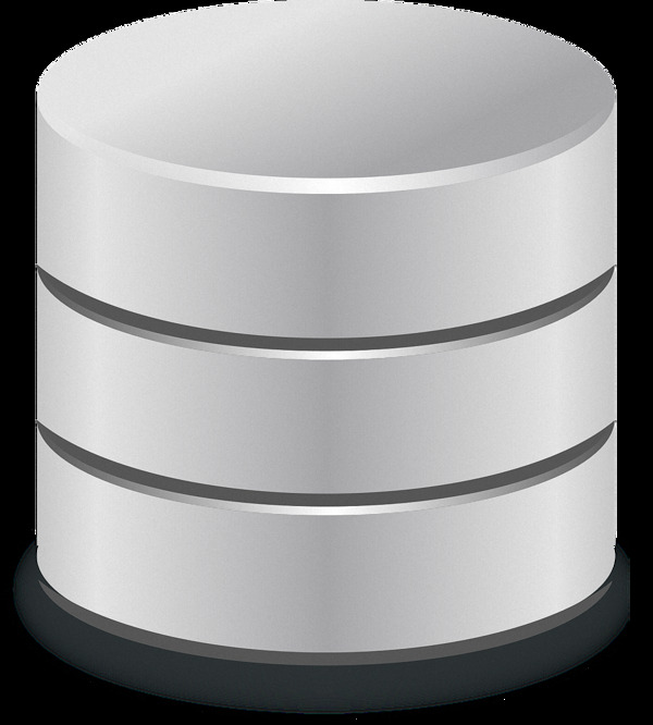 灰色圆柱体数据库服务器免抠png透明素材
